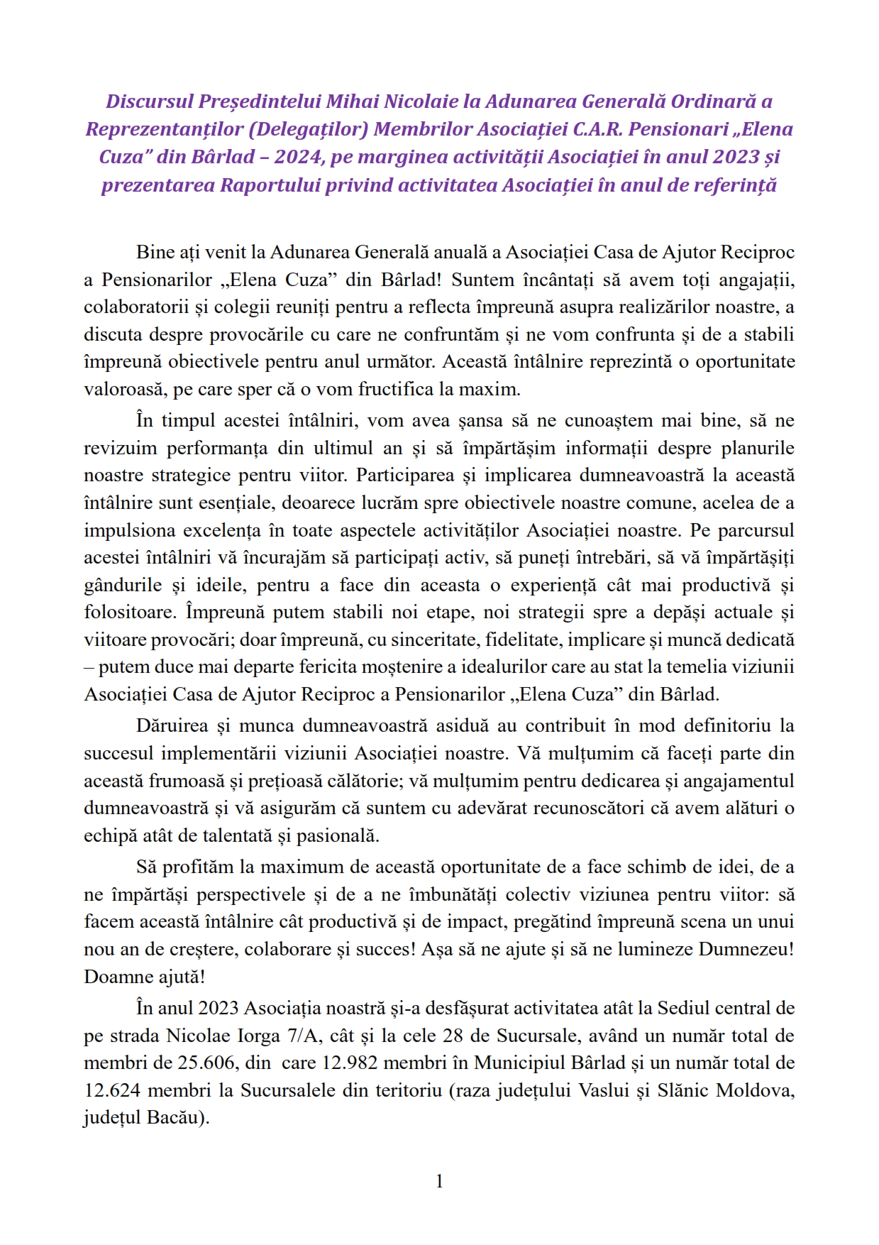 Adunarea Generală Ordinară